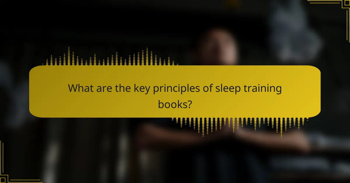 What are the key principles of sleep training books?