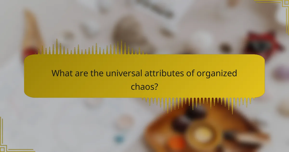What are the universal attributes of organized chaos?